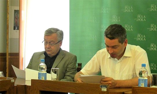 Zamjenik gradonačelnika Fabrizio Radin i gradonačelnik Boris Miletić