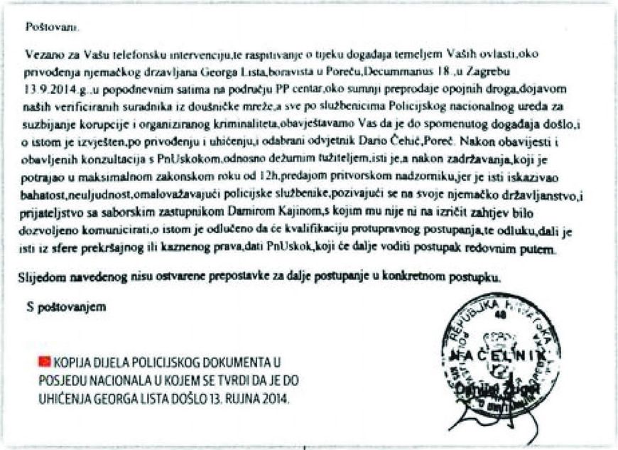 Faksmil dokumenta objavljenog u Nacionalu