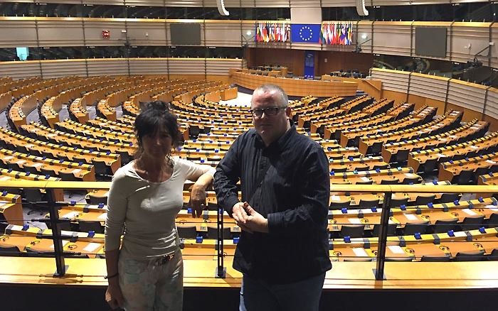 Eleonora Vlačić i Nenad Čakić u plenarnoj dvorani EU parlamenta